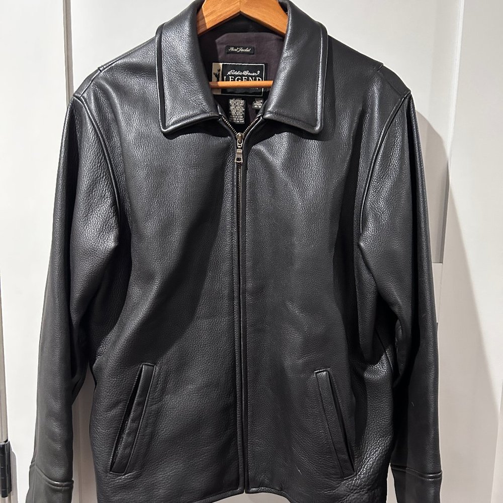 Vintage Eddie Bauer Women's Stine Genuine Leather Jacket Size M Tall